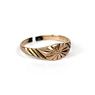 14K Gold Etched DAMAGED Ring