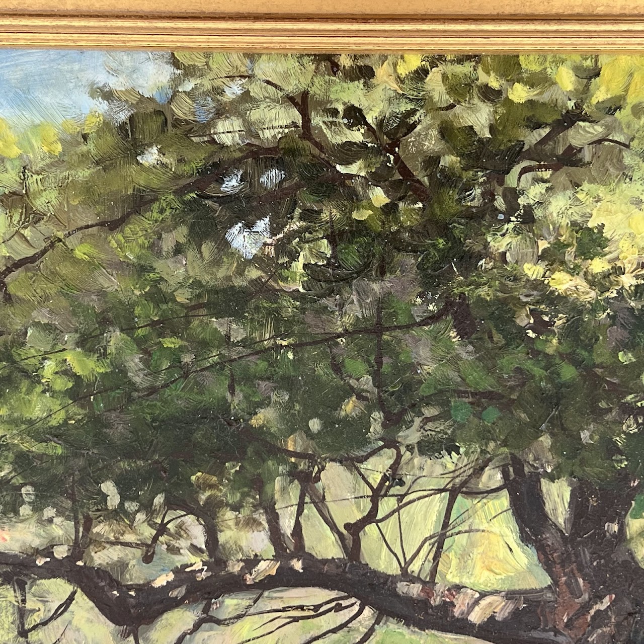 Anda Styler 'Vineyard Apple Tree' Signed Oil Landscape Painting