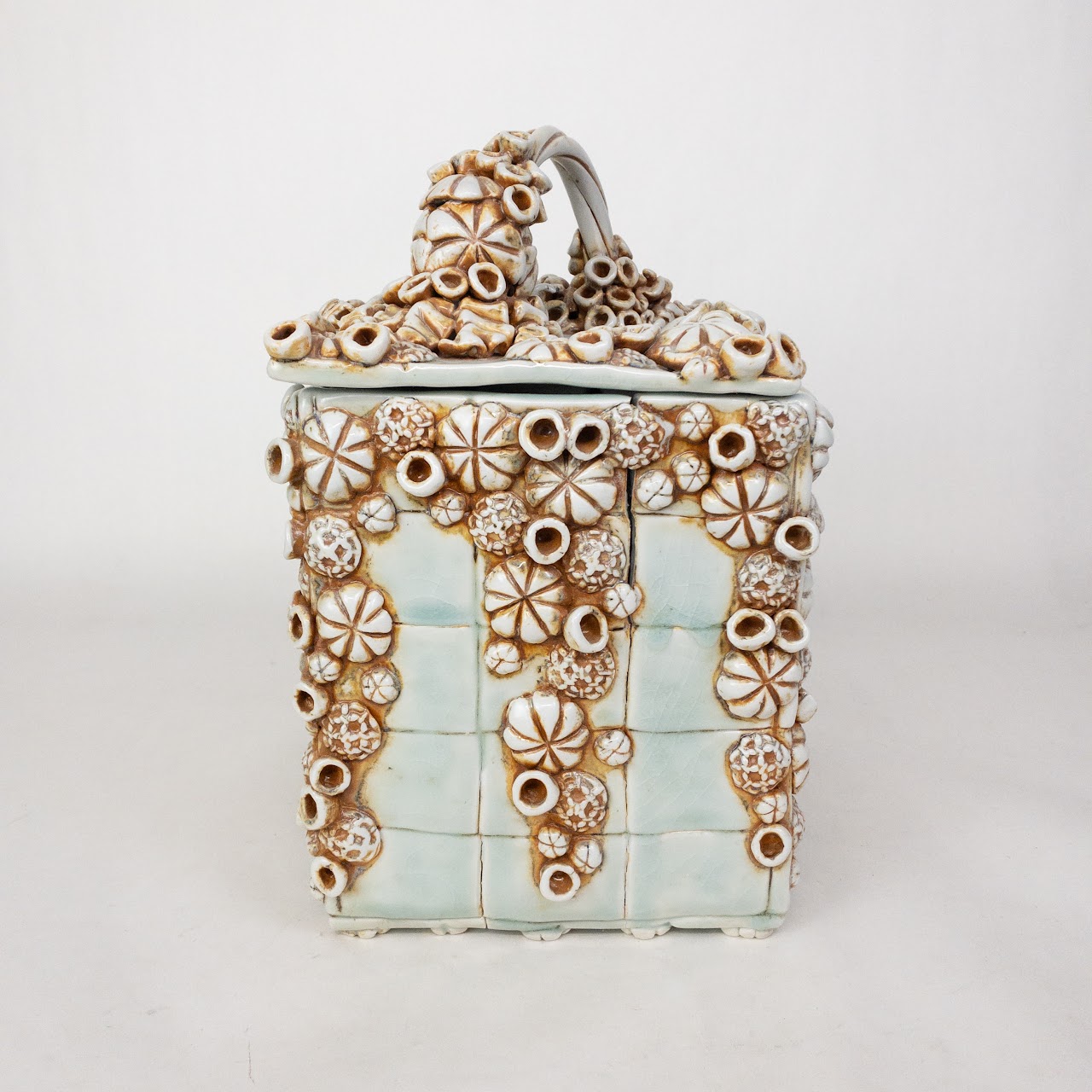 Studio Ceramic Lidded Barnacle Box