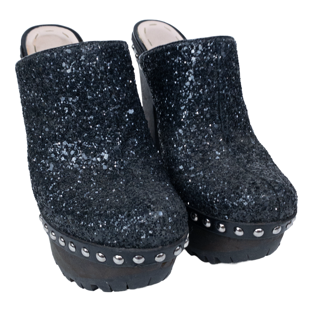 Miu Miu Platform Glitter Mules