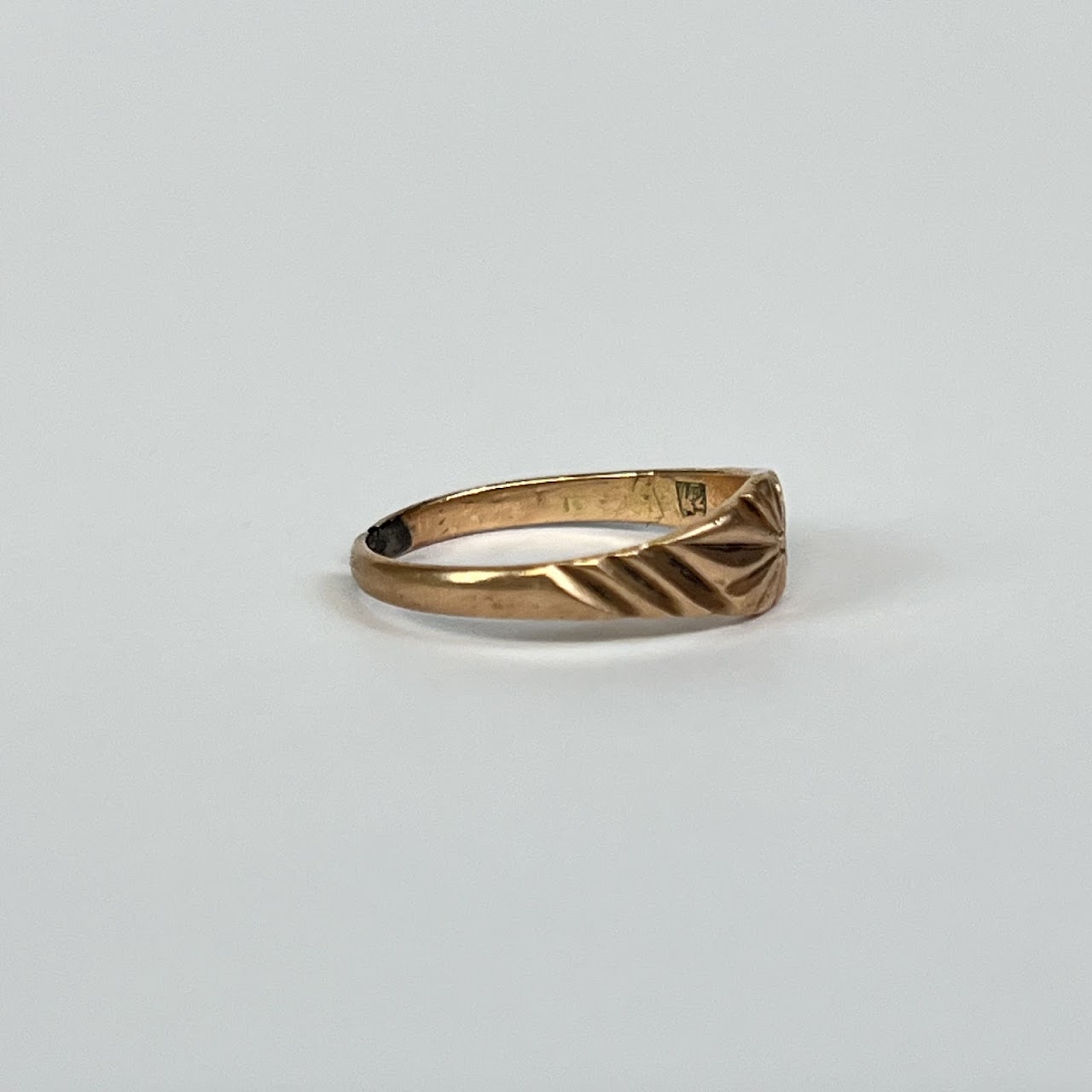 14K Gold Etched DAMAGED Ring