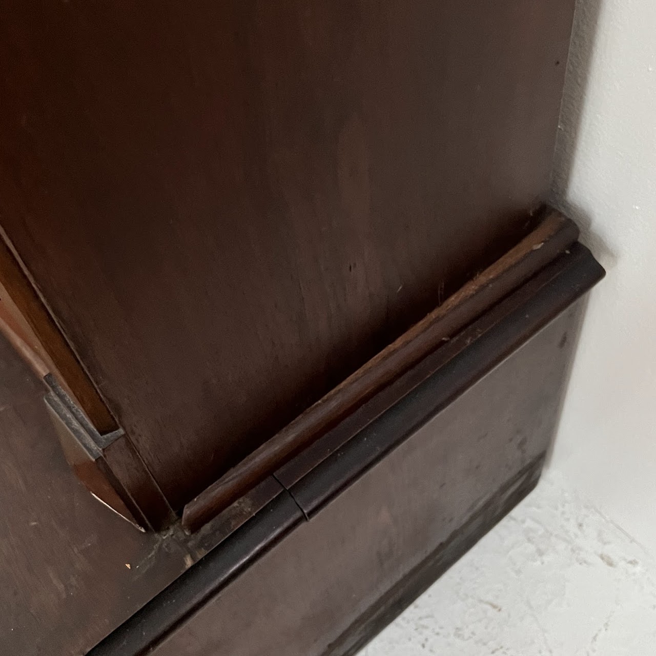 American Victorian Mahogany and Walnut Burl Enclosed Bookcase