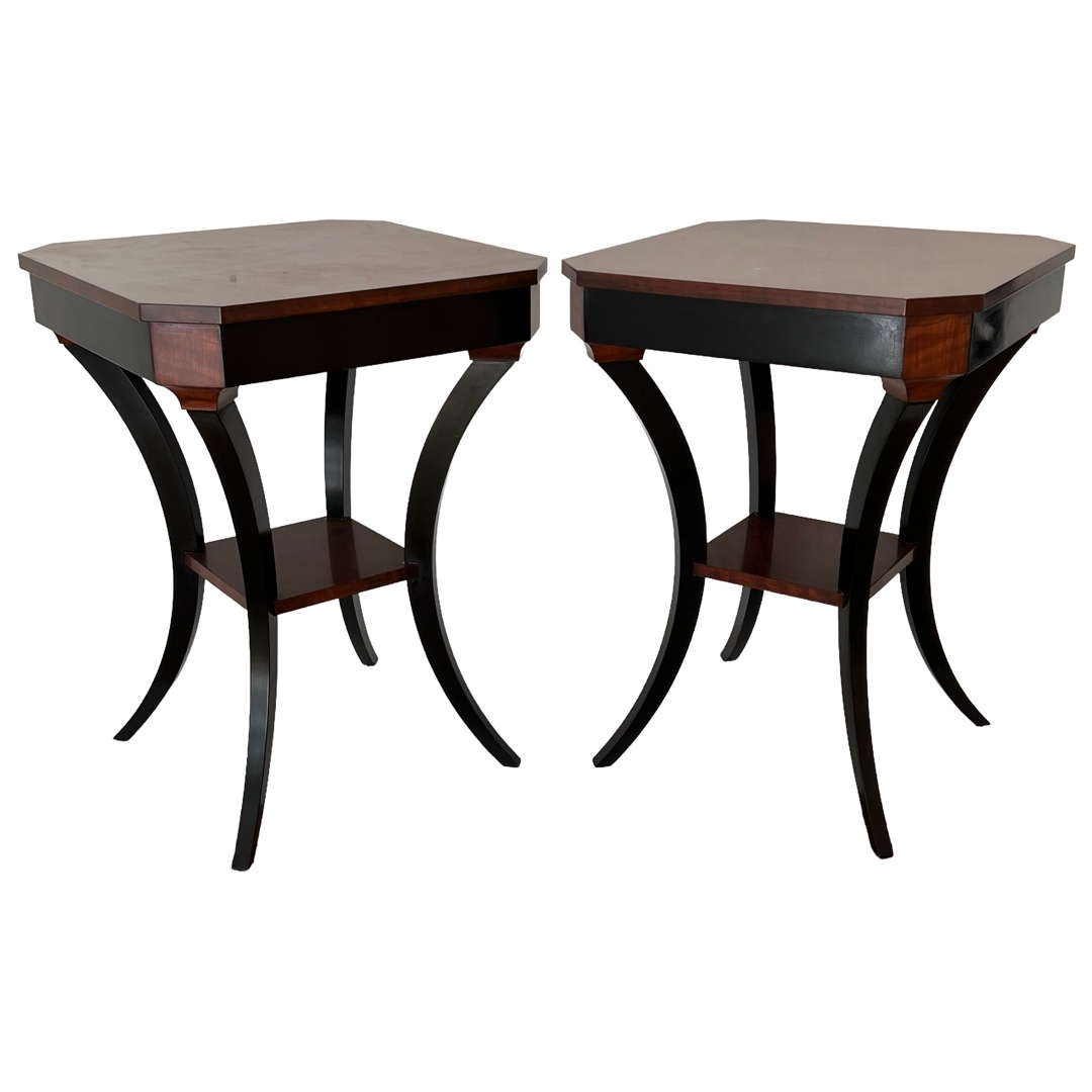 Biedermeier Style Side Table Pair