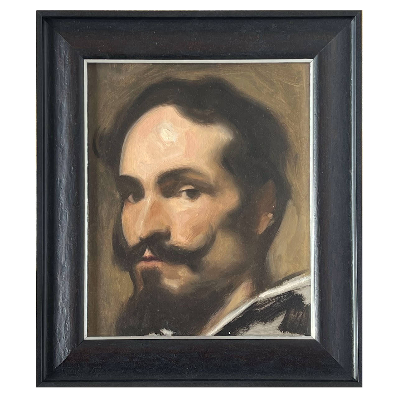 Jas Knight 'Portrait of a Man' After Diego Velázquez Signed Oil Painting