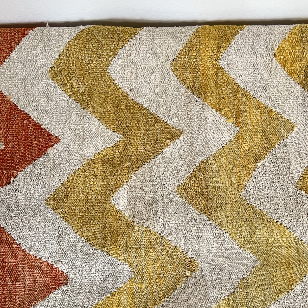 Wool and Cotton Flat Weave Area Rug