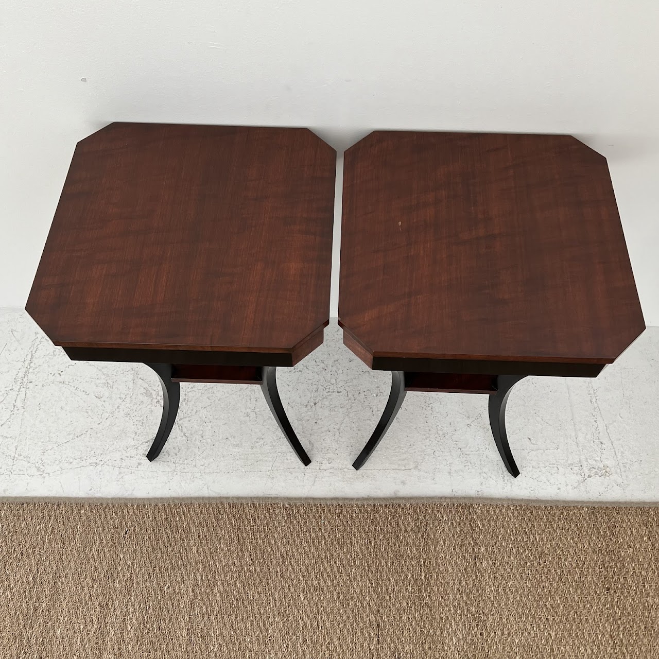 Biedermeier Style Side Table Pair