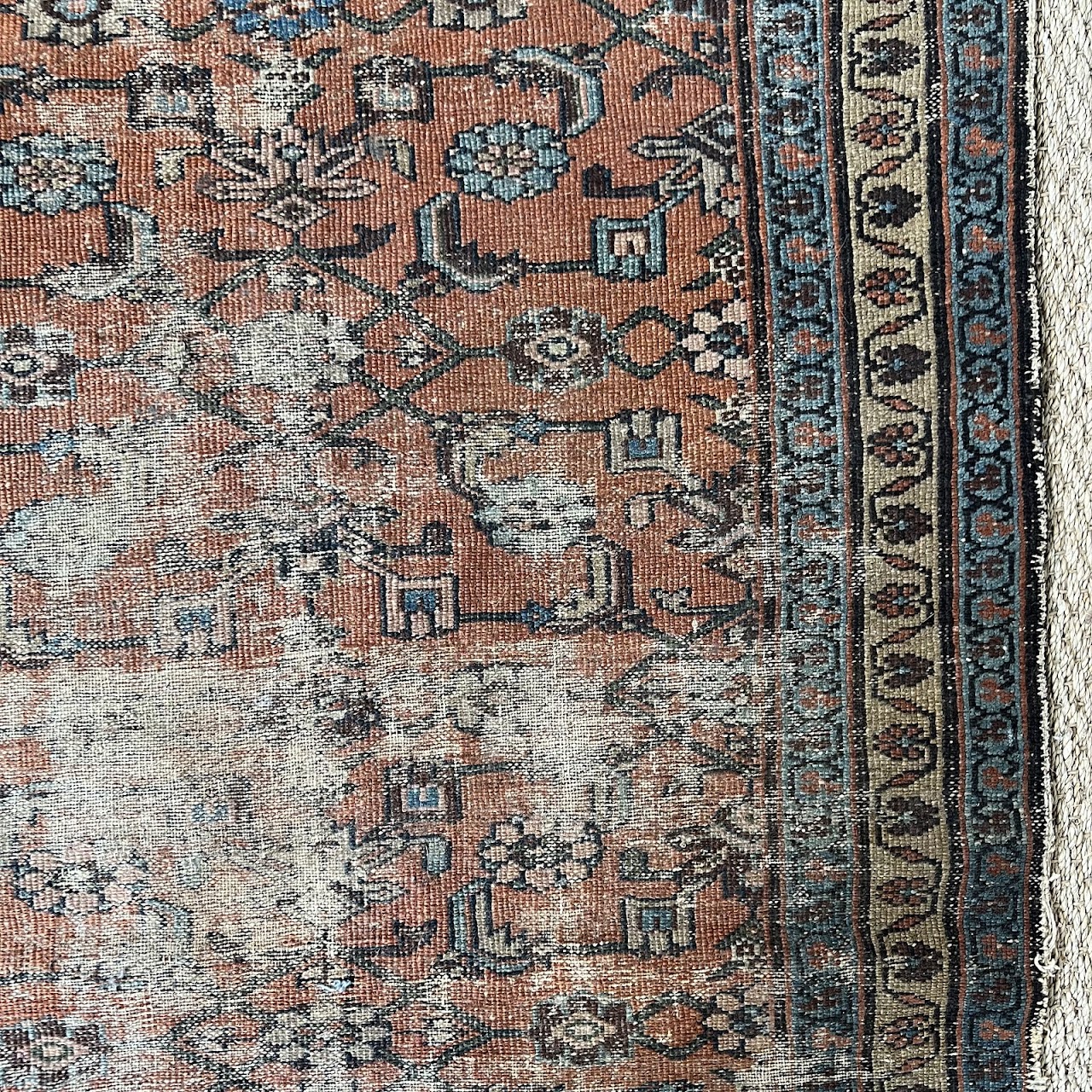 Persian Antique Wool Floral Runner