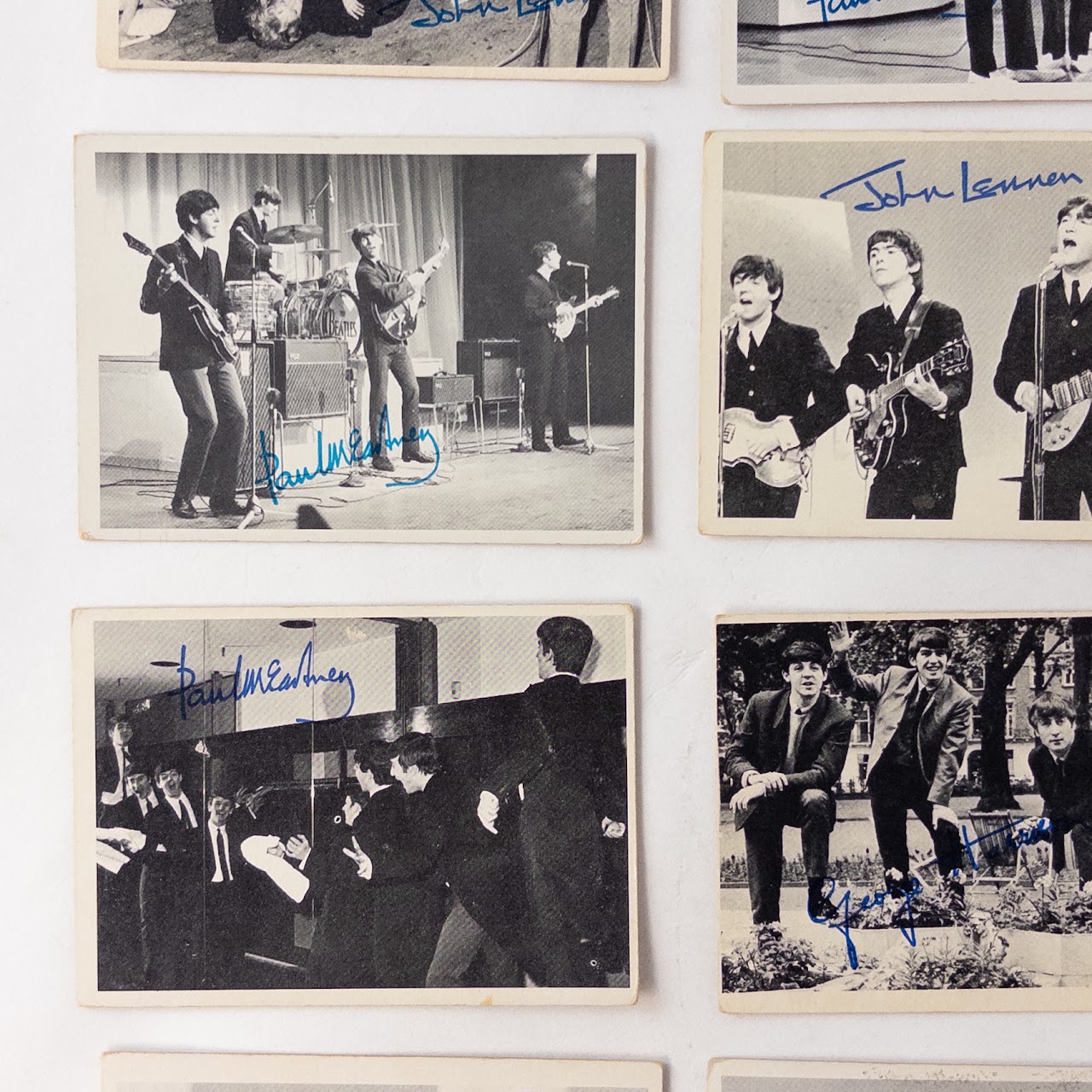 The Beatles In Plate Signed Collector Cards