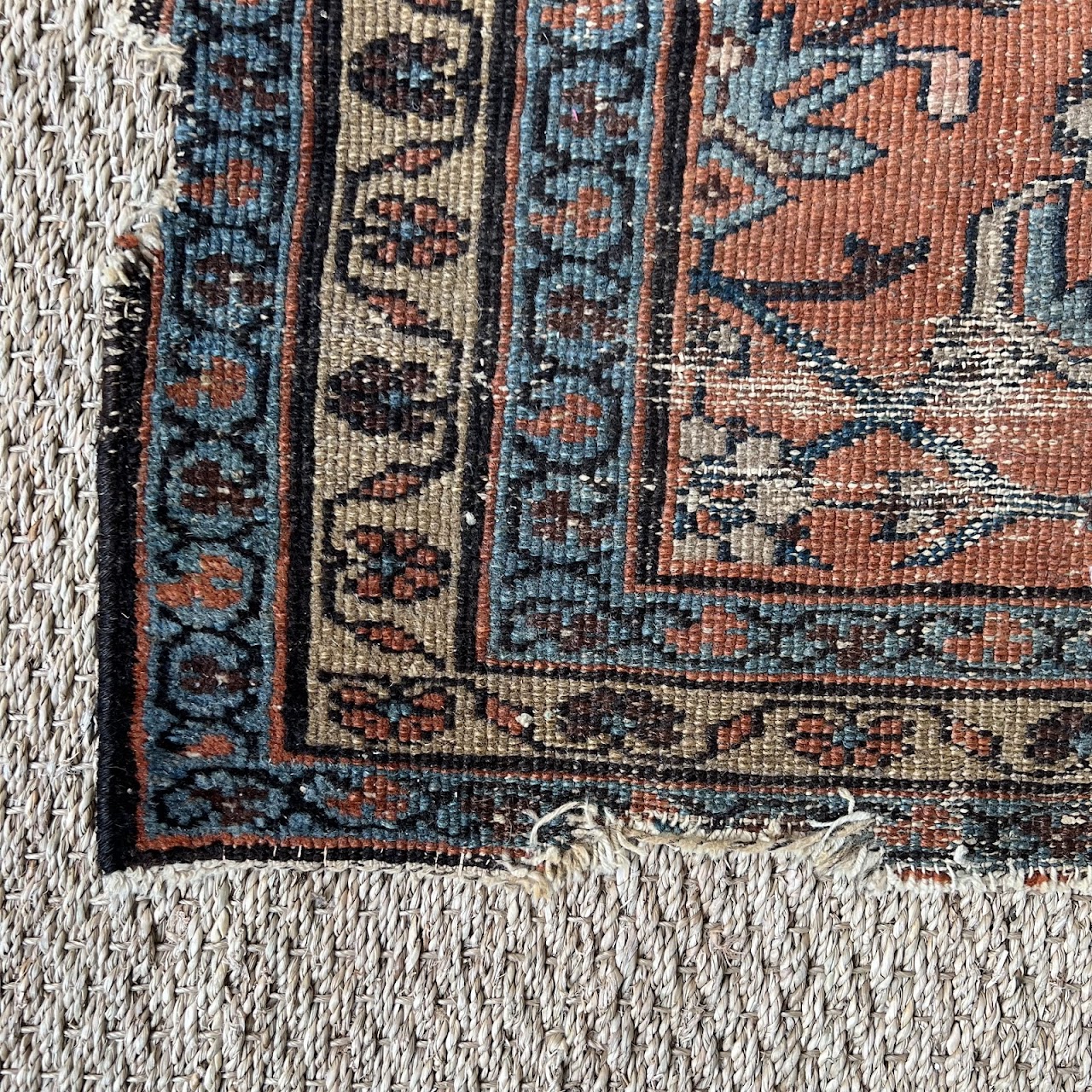 Persian Antique Wool Floral Runner