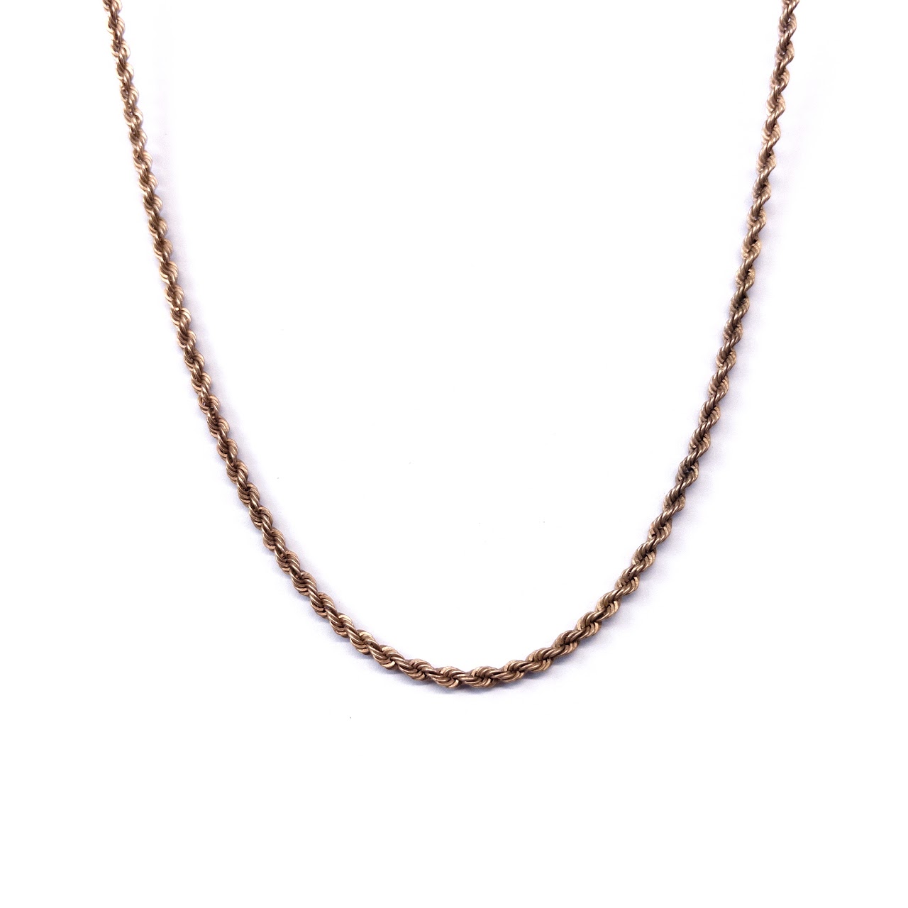 14K Gold Rope Chain Necklace