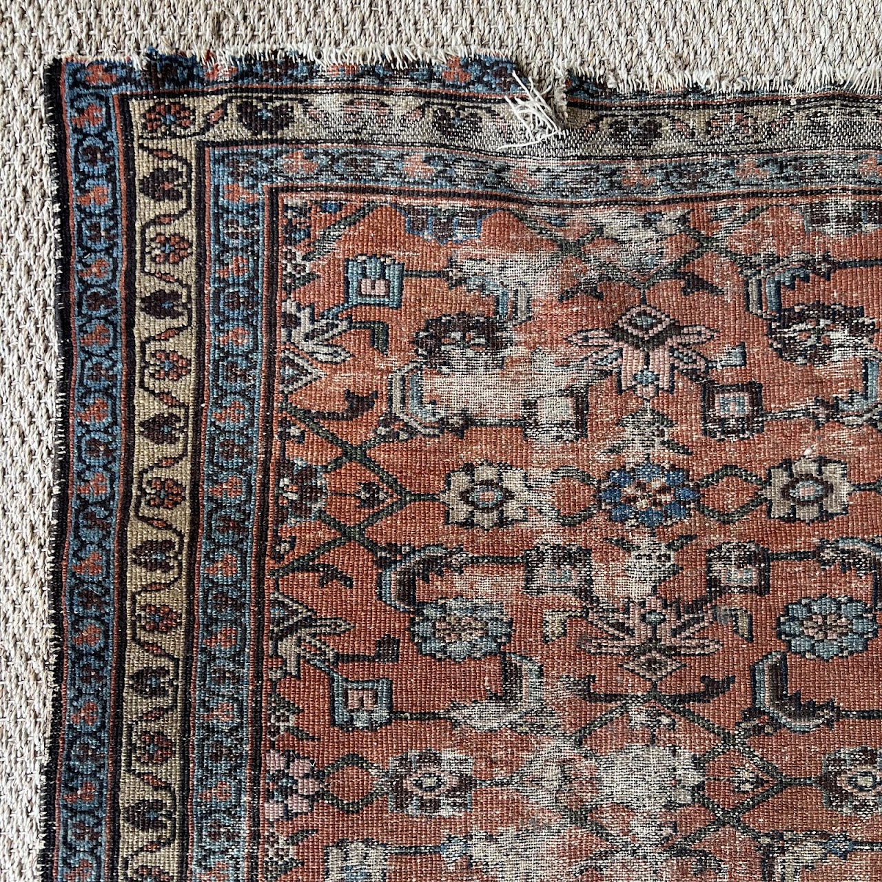 Persian Antique Wool Floral Runner