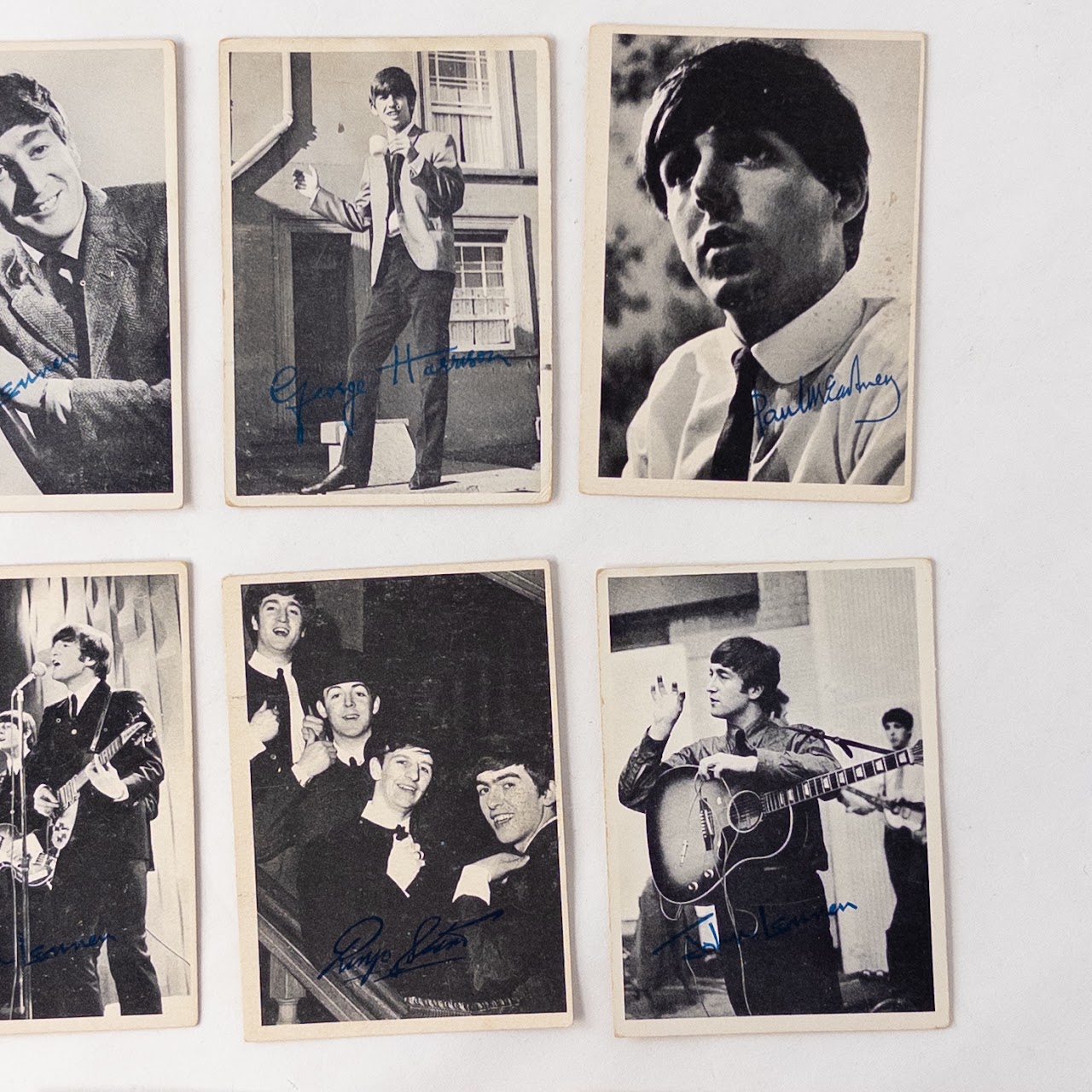 The Beatles In Plate Signed Collector Cards