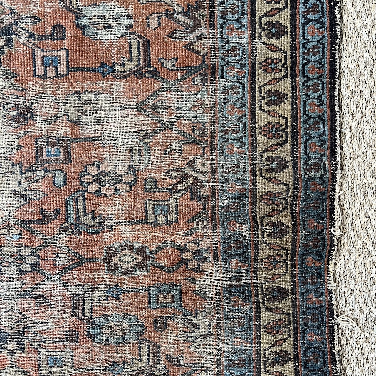 Persian Antique Wool Floral Runner