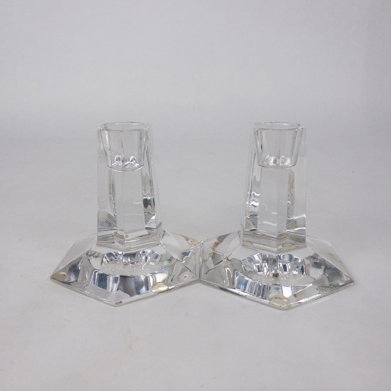 Tiffany & Co. Frank Lloyd Wright Foundation Candlestick Pair