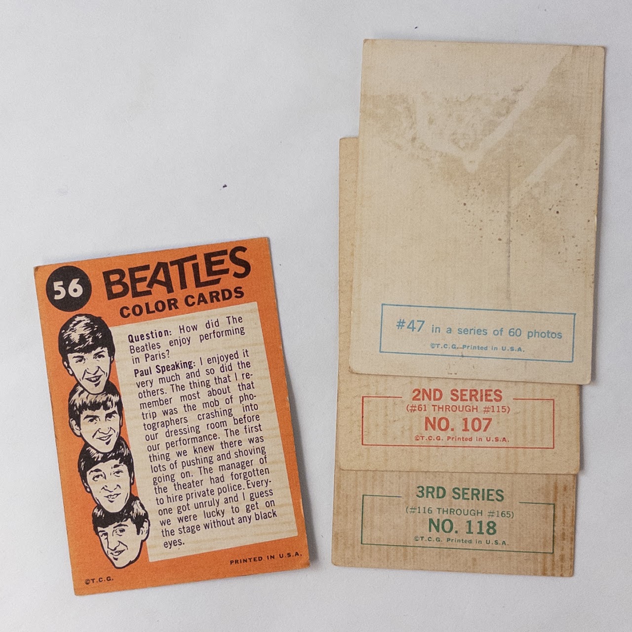 The Beatles In Plate Signed Collector Cards