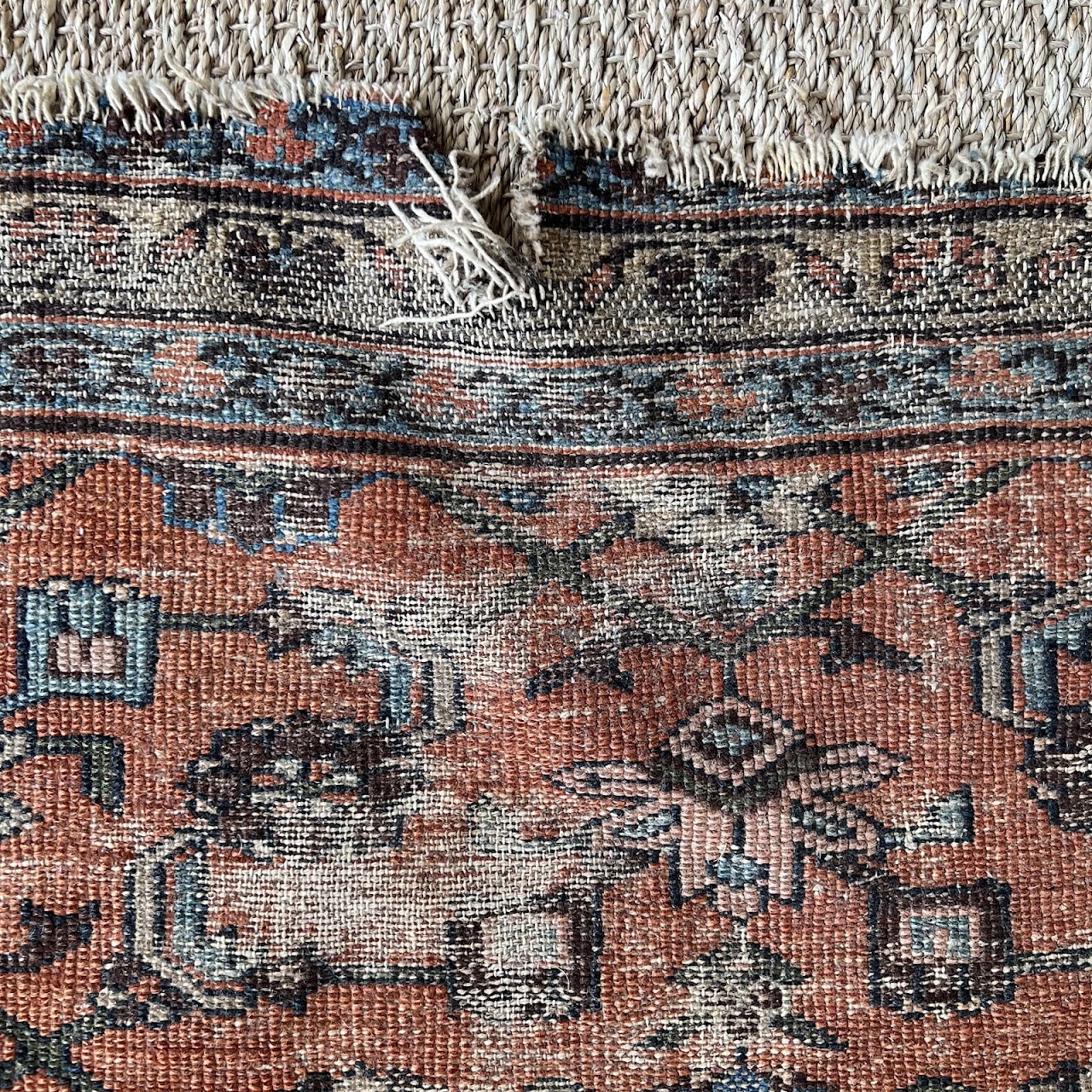 Persian Antique Wool Floral Runner