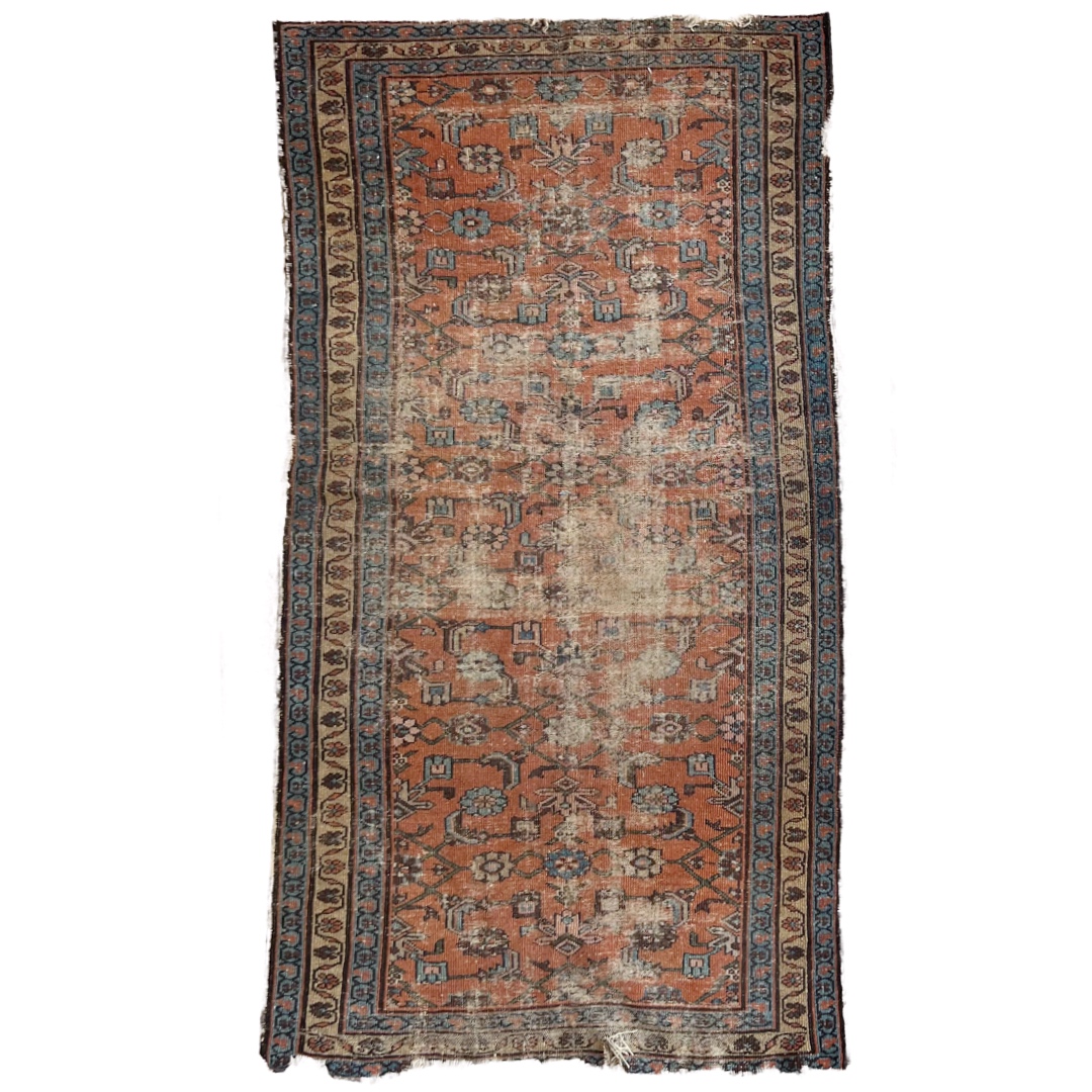 Persian Antique Wool Floral Runner