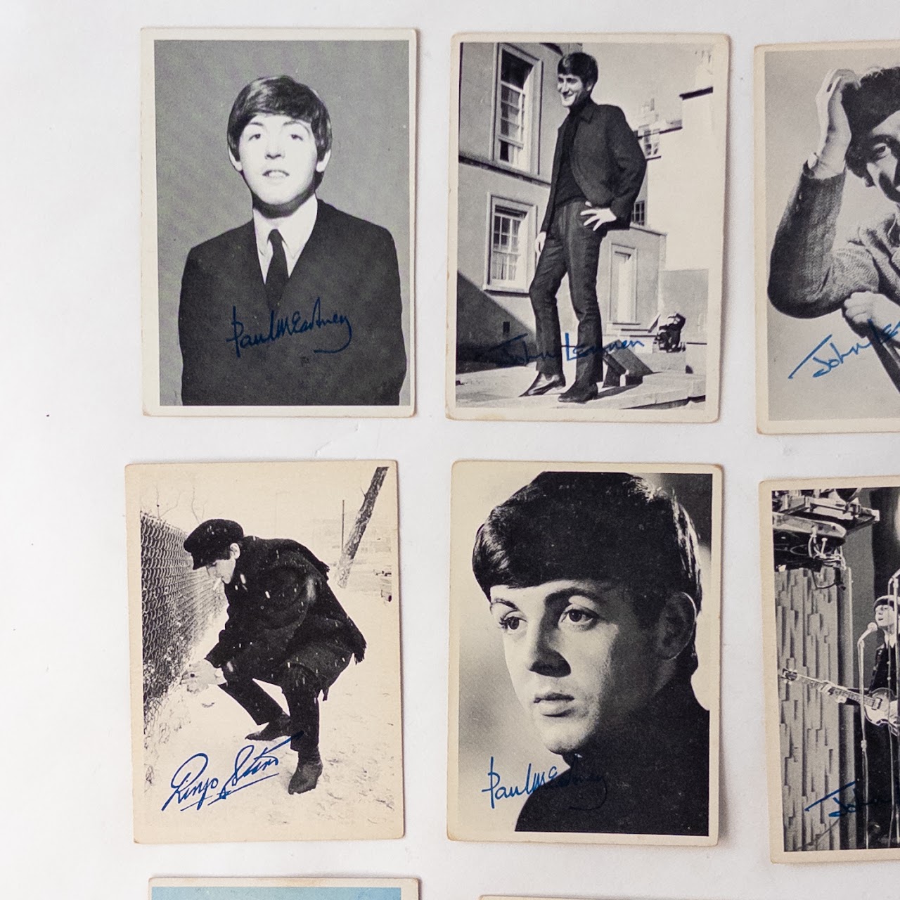 The Beatles In Plate Signed Collector Cards