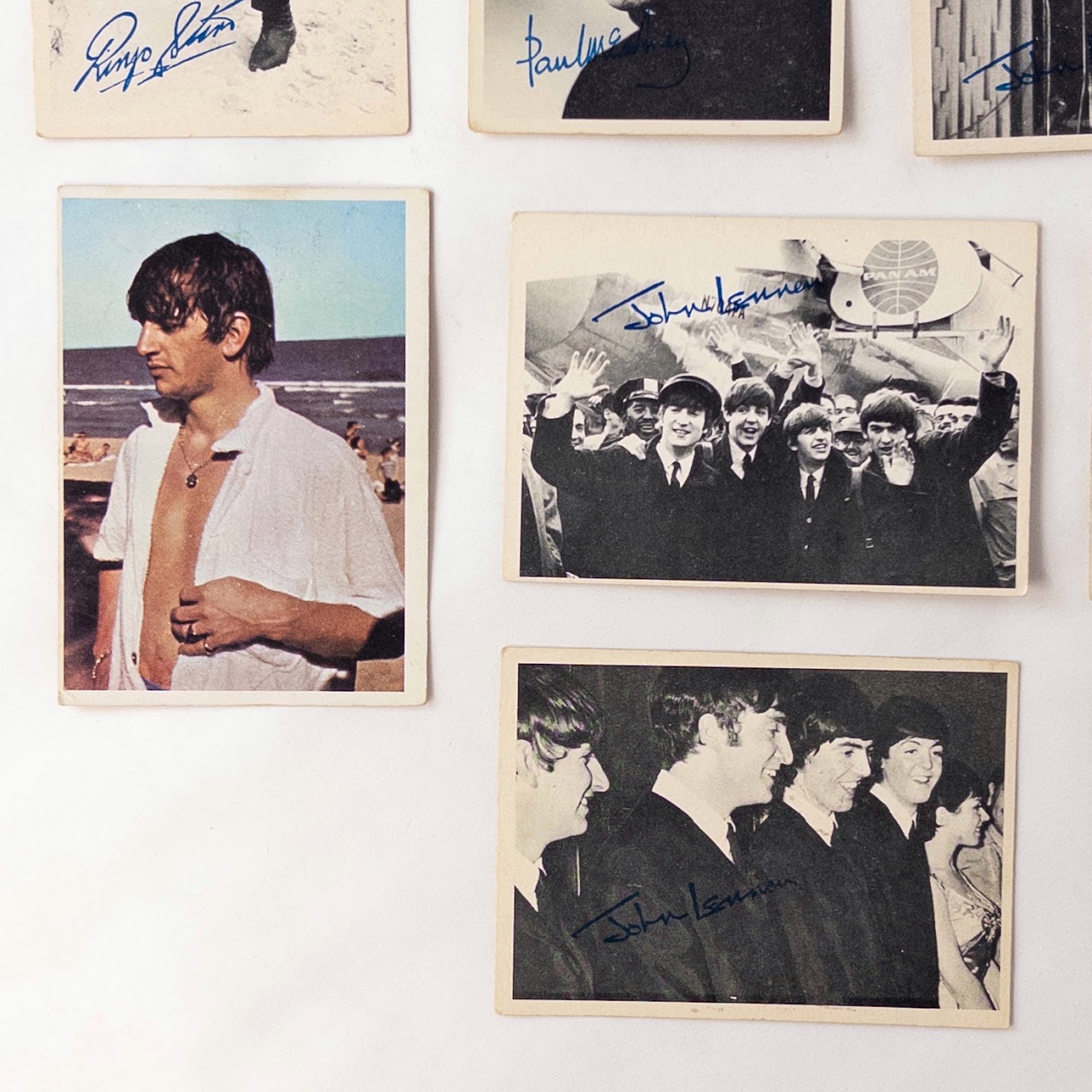 The Beatles In Plate Signed Collector Cards