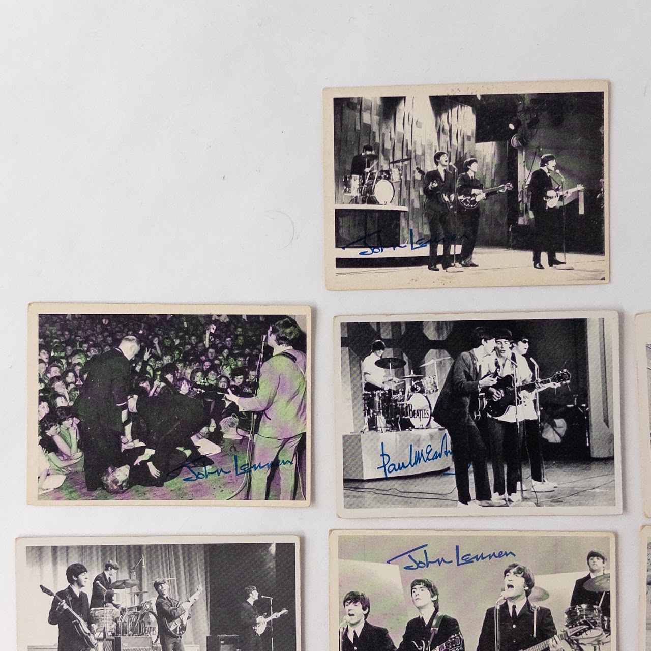 The Beatles In Plate Signed Collector Cards