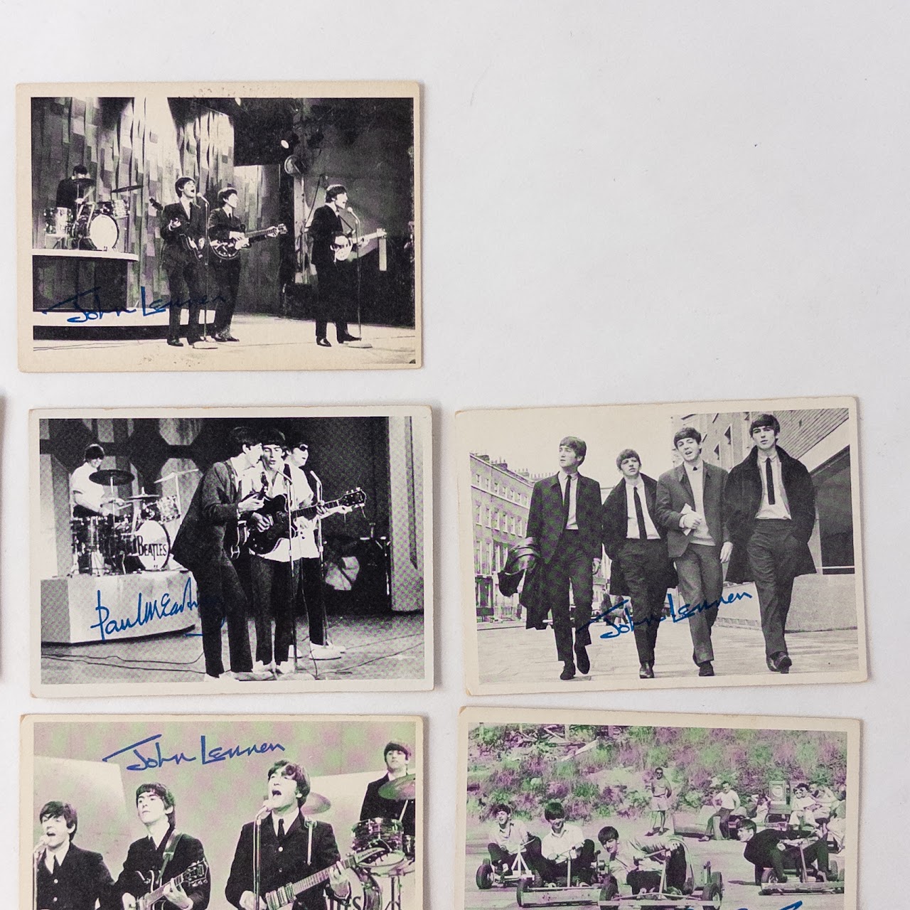 The Beatles In Plate Signed Collector Cards