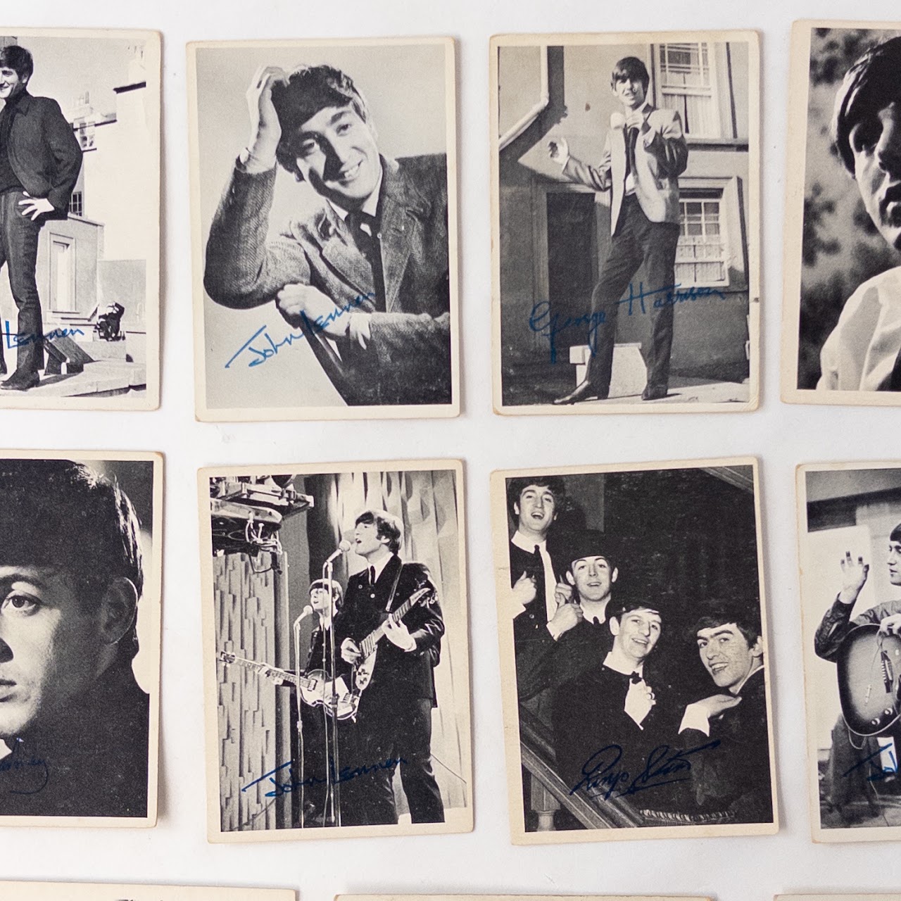 The Beatles In Plate Signed Collector Cards