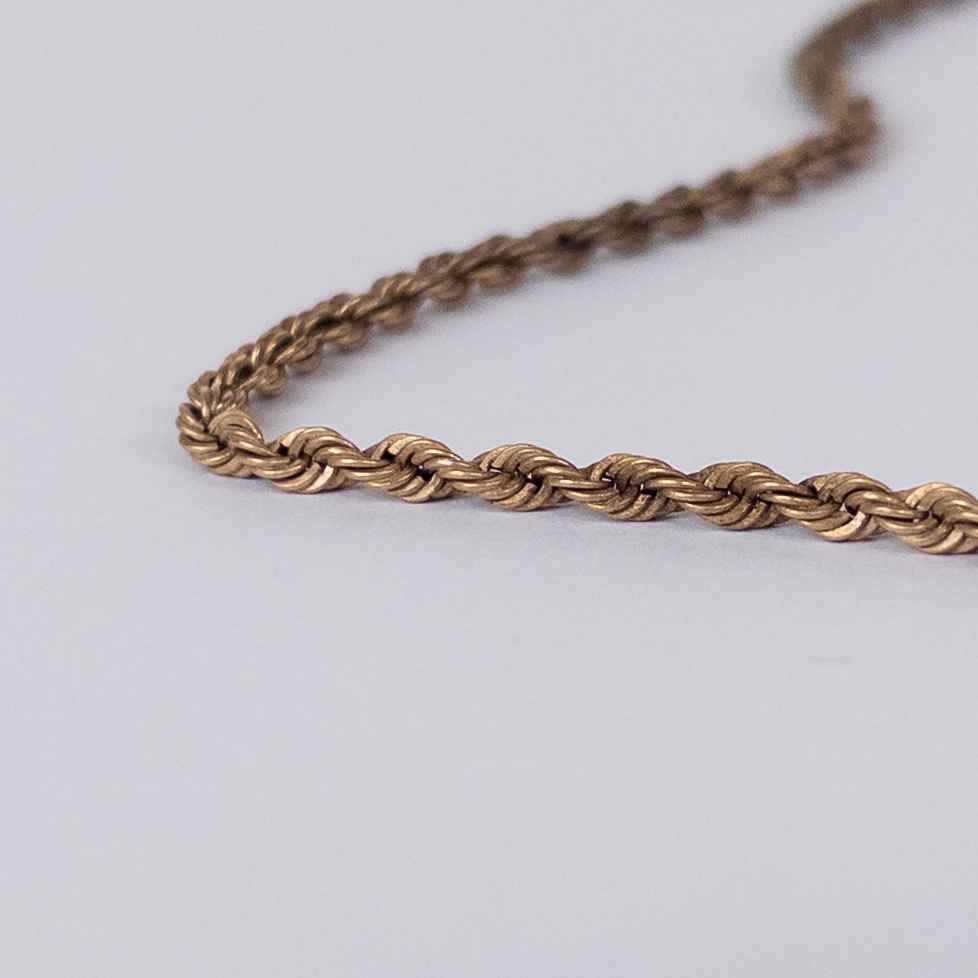 14K Gold Rope Chain Necklace