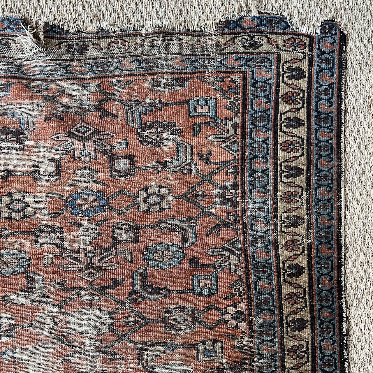 Persian Antique Wool Floral Runner