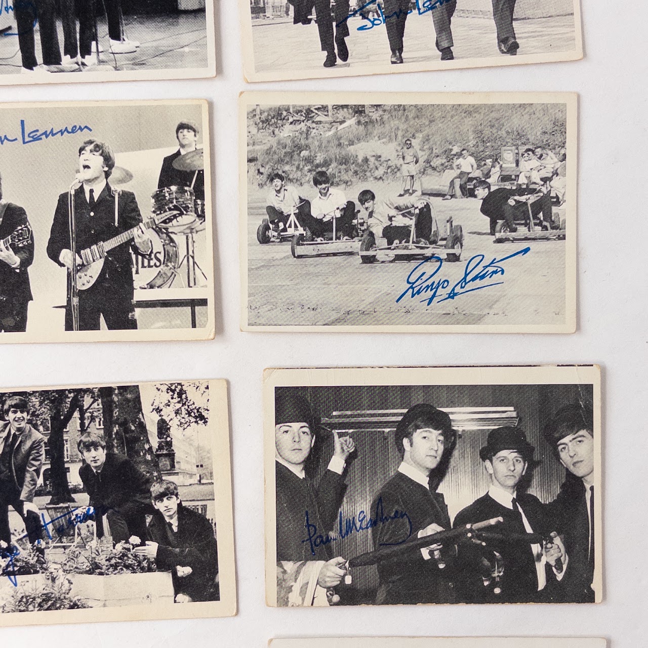 The Beatles In Plate Signed Collector Cards