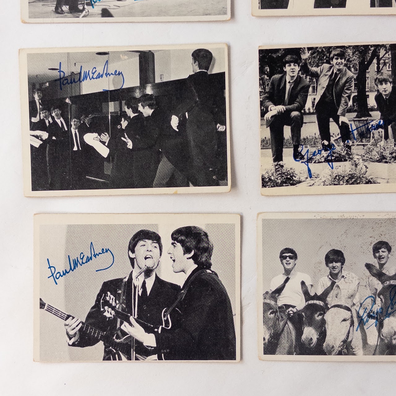 The Beatles In Plate Signed Collector Cards