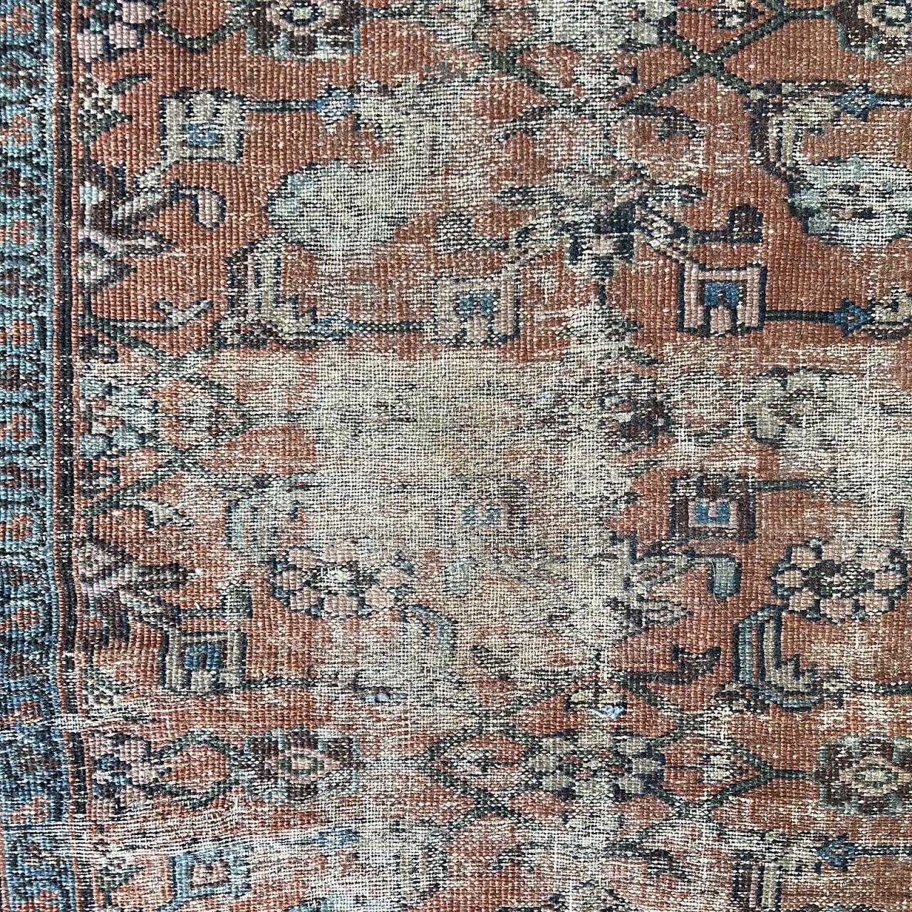 Persian Antique Wool Floral Runner