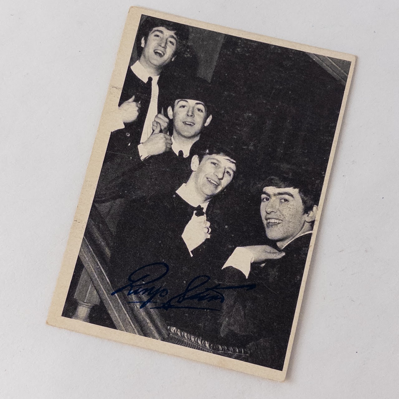 The Beatles In Plate Signed Collector Cards