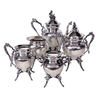 Wilcox Silver Plate Elaborately Detailed Coffee Service Set