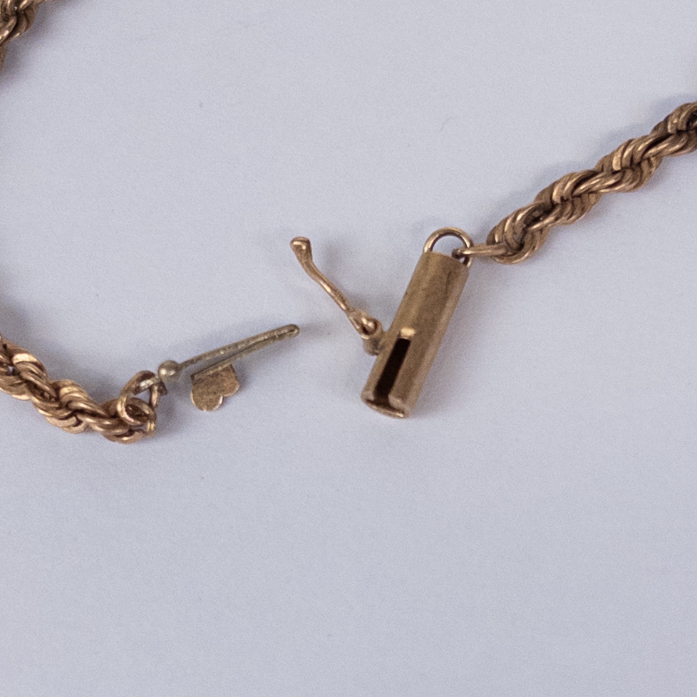 14K Gold Rope Chain Necklace