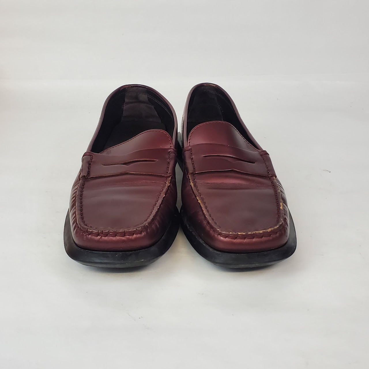 Tod's Metallic Leather Loafers