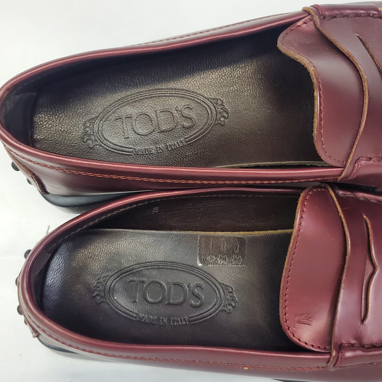 Tod's Metallic Leather Loafers