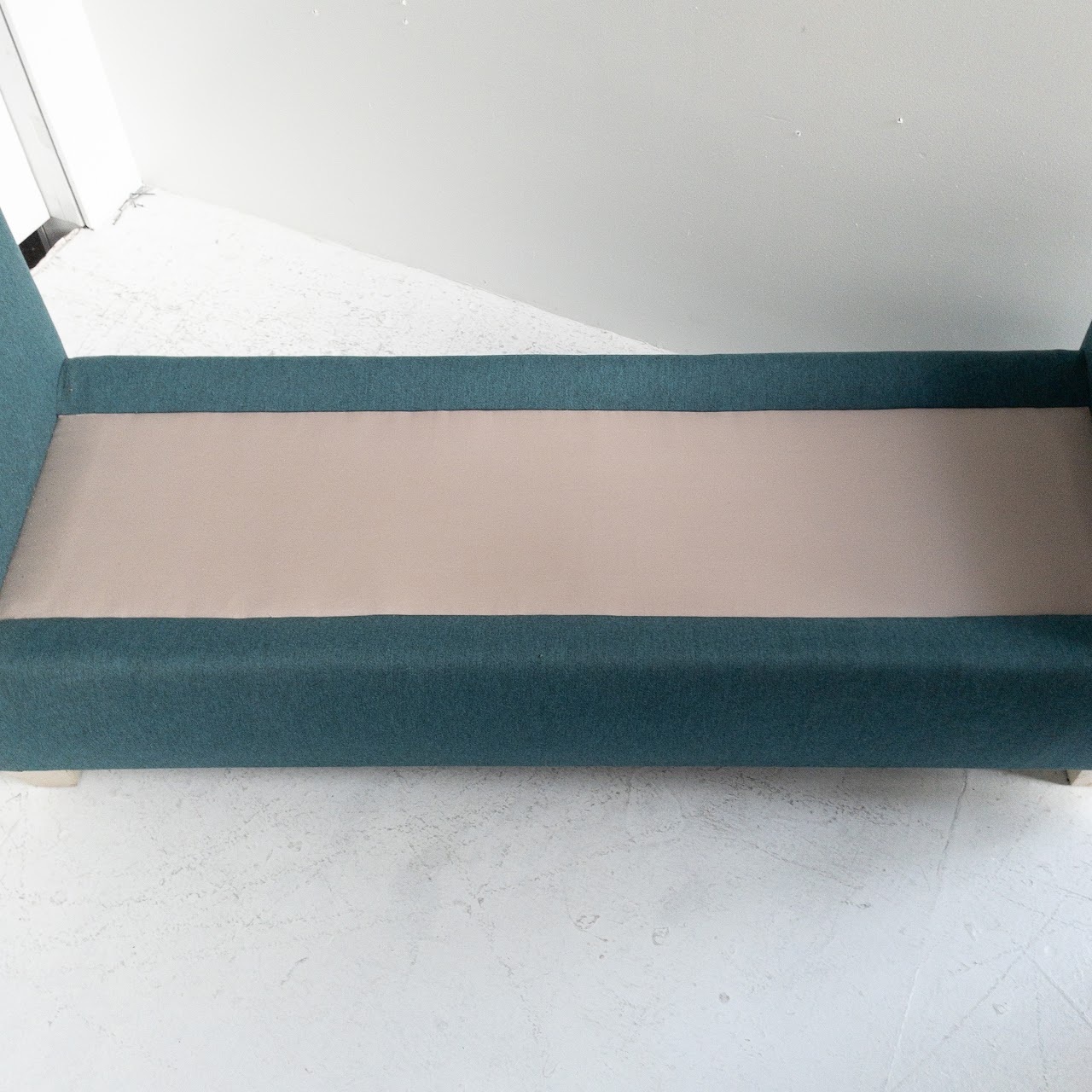 Teal Tufted Bench