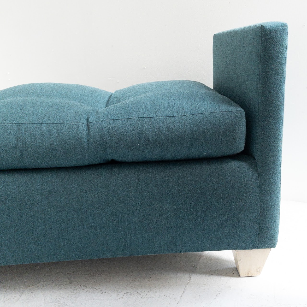 Teal Tufted Bench