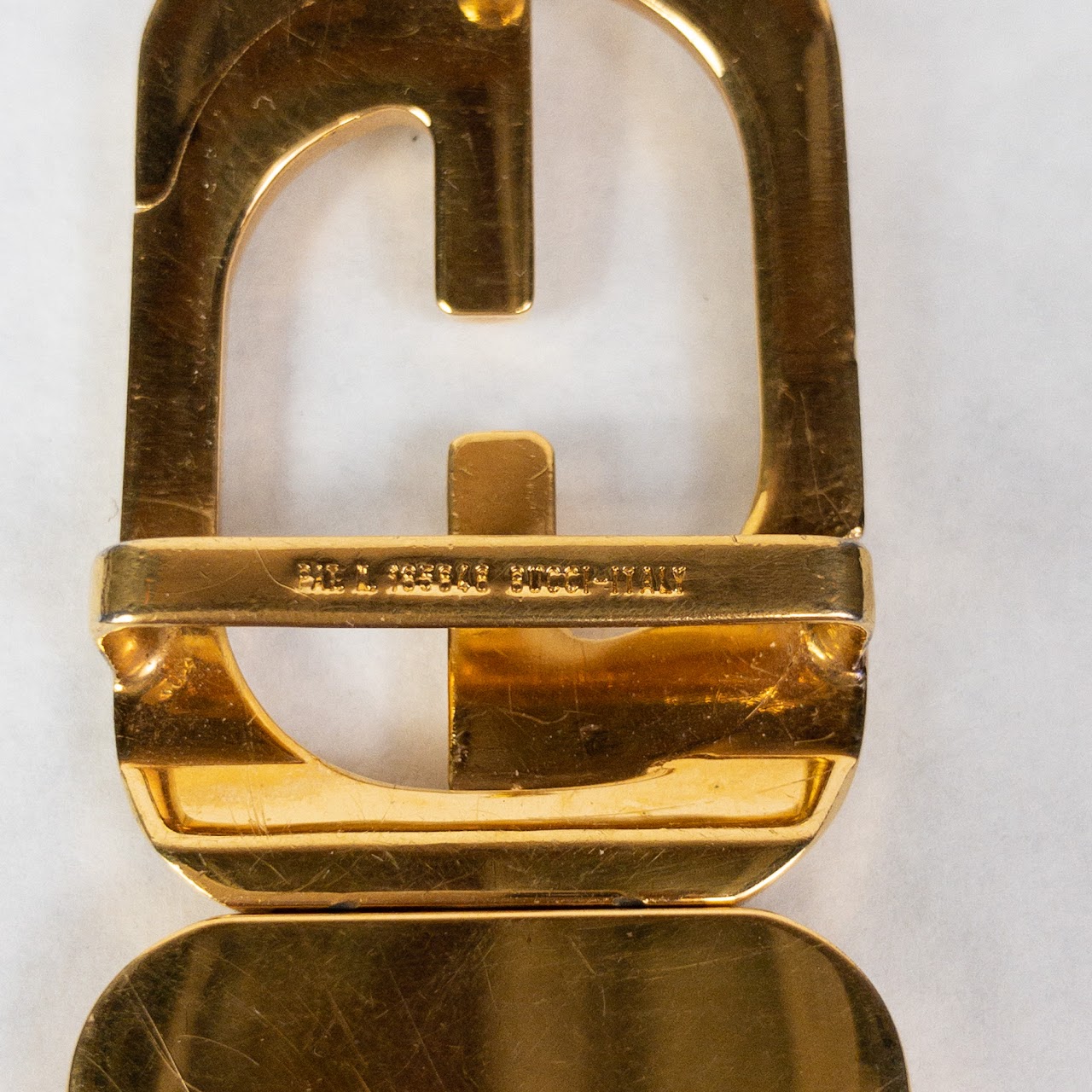 Gucci Vintage GG Logo Buckle Belt