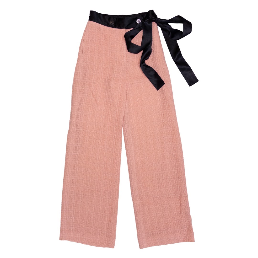 Chanel Pink Wool Trousers