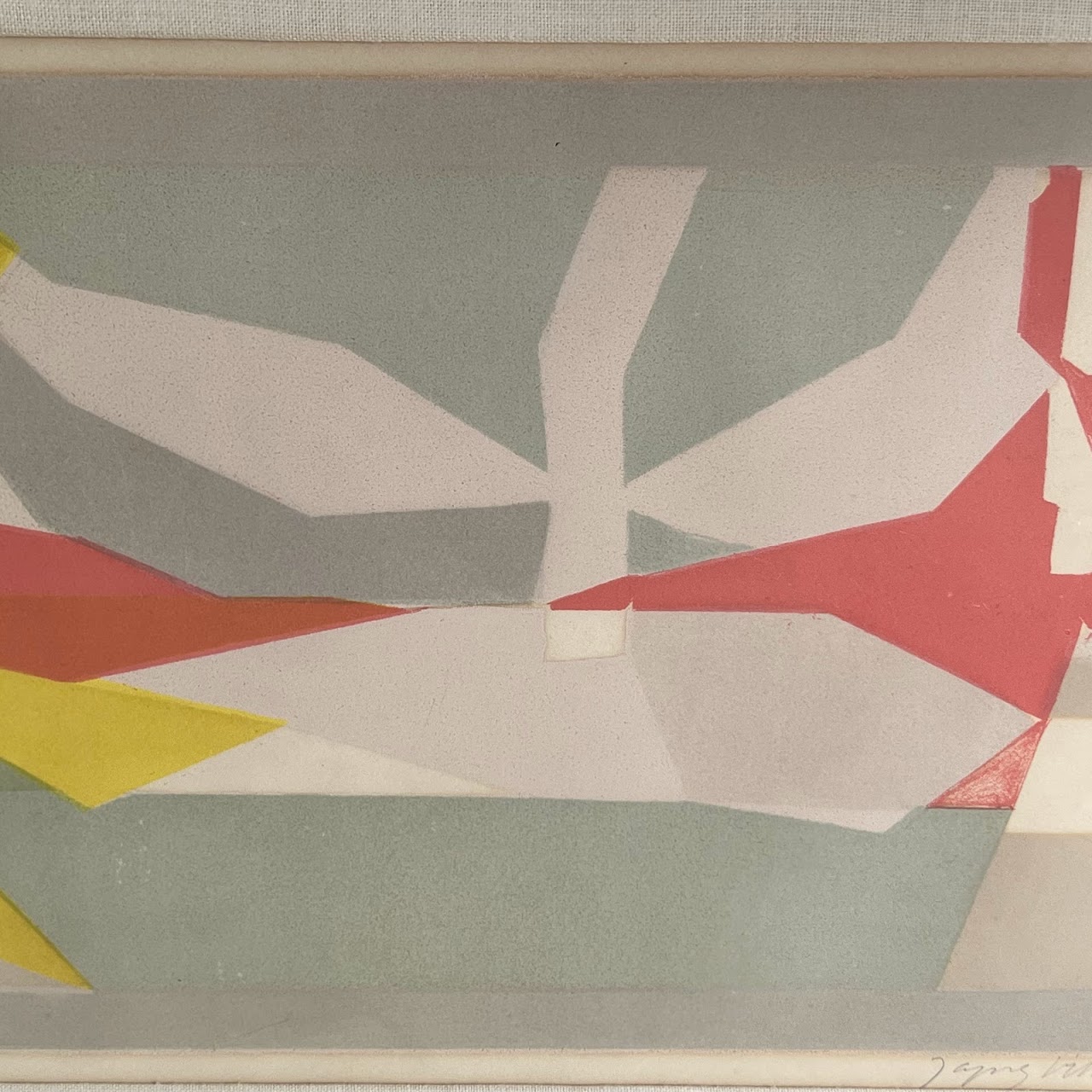 Jacques Villon Signed Modernist Lithograph, 1957