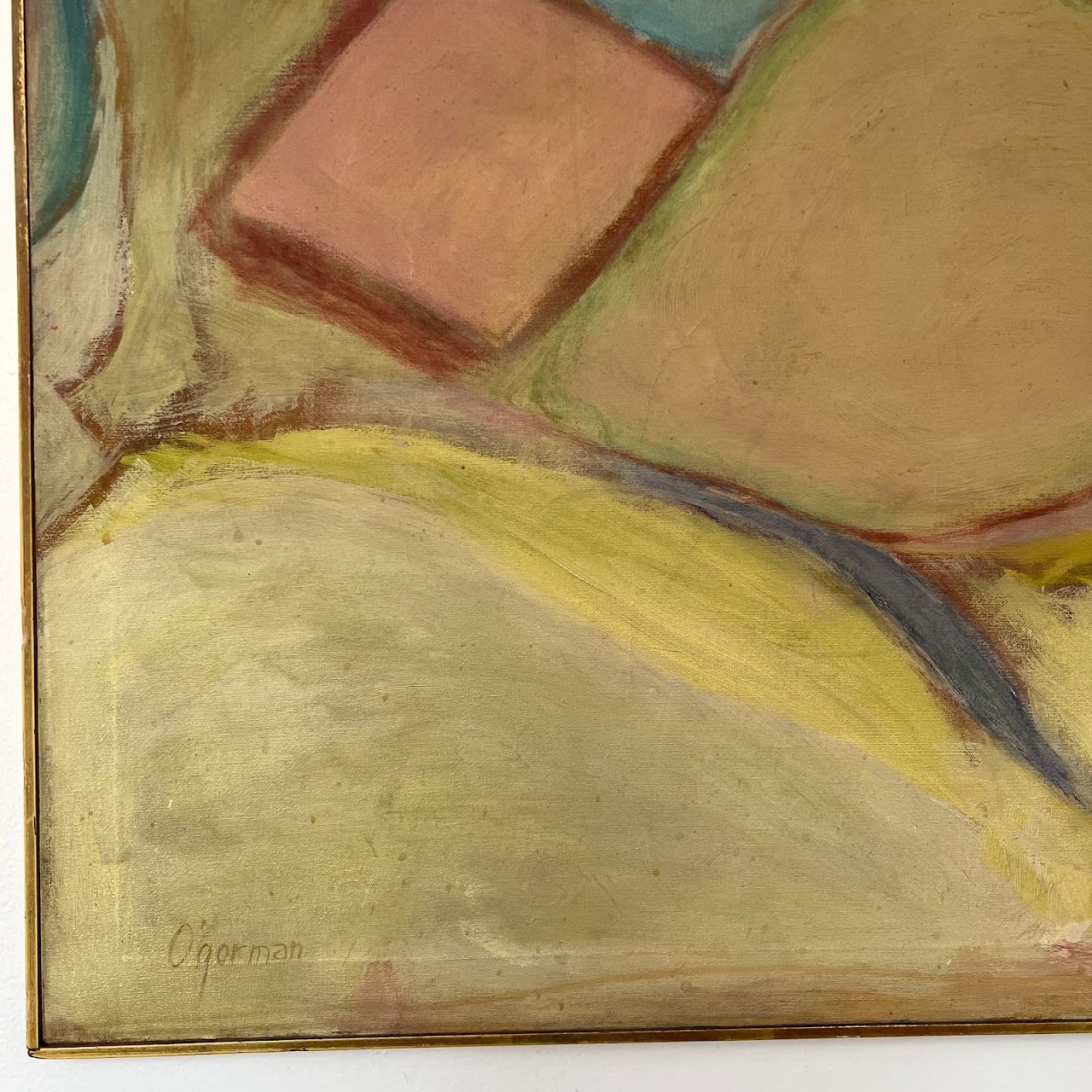 O'Gorman Signed Mid-Century Modernist Oil Landscape Painting