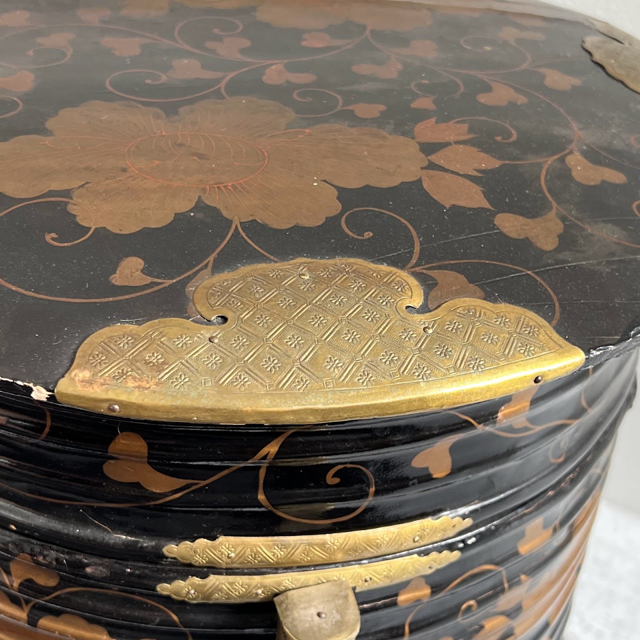 Antique Japanese Lacquered Hokkai Box