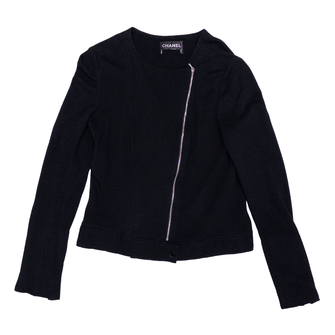 Chanel zip hotsell up jacket