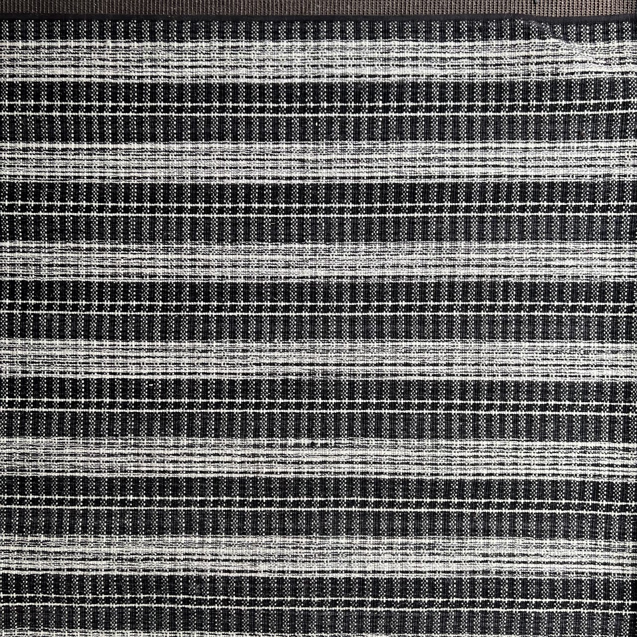 Contemporary Plaid Striped Wool Carpet