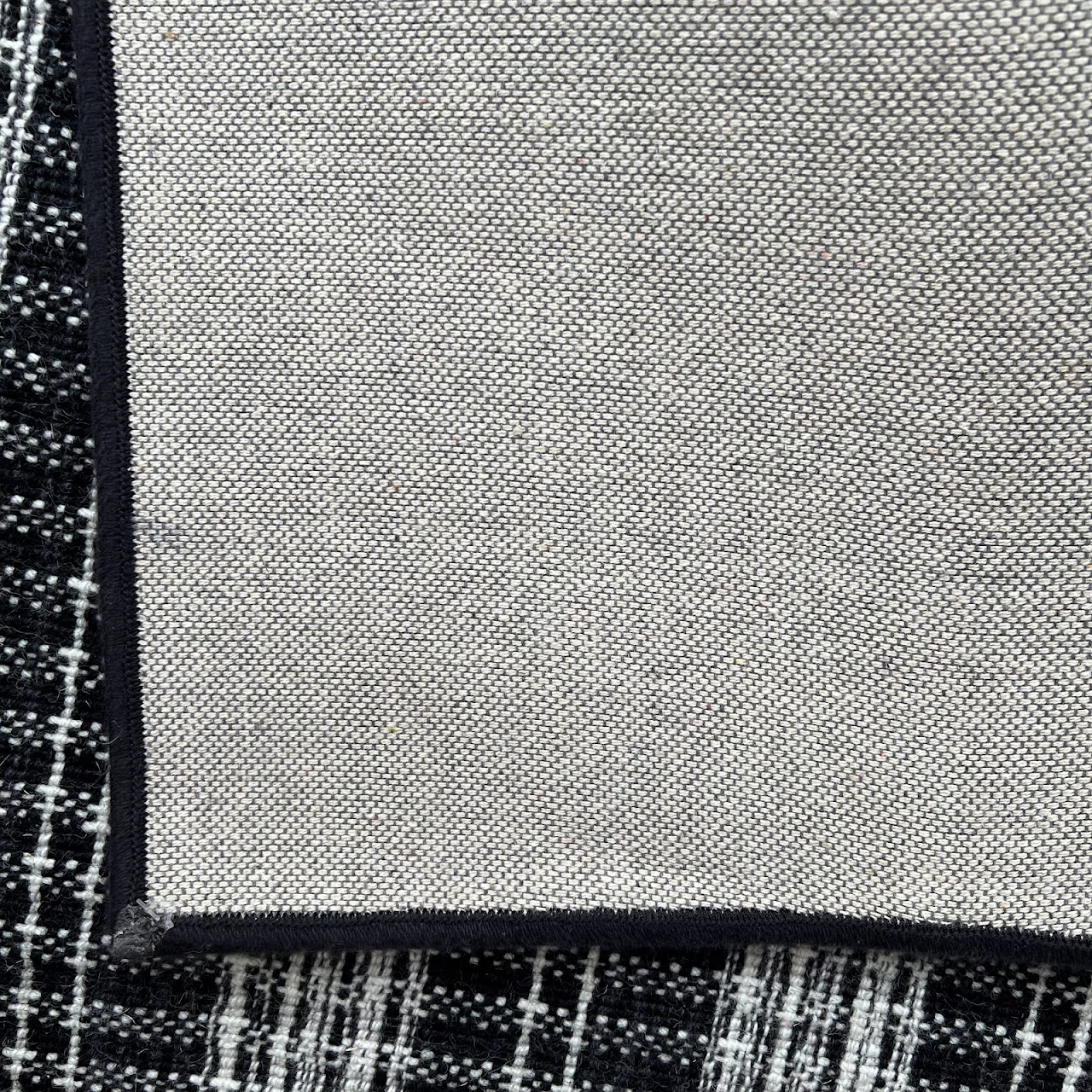 Contemporary Plaid Striped Wool Carpet