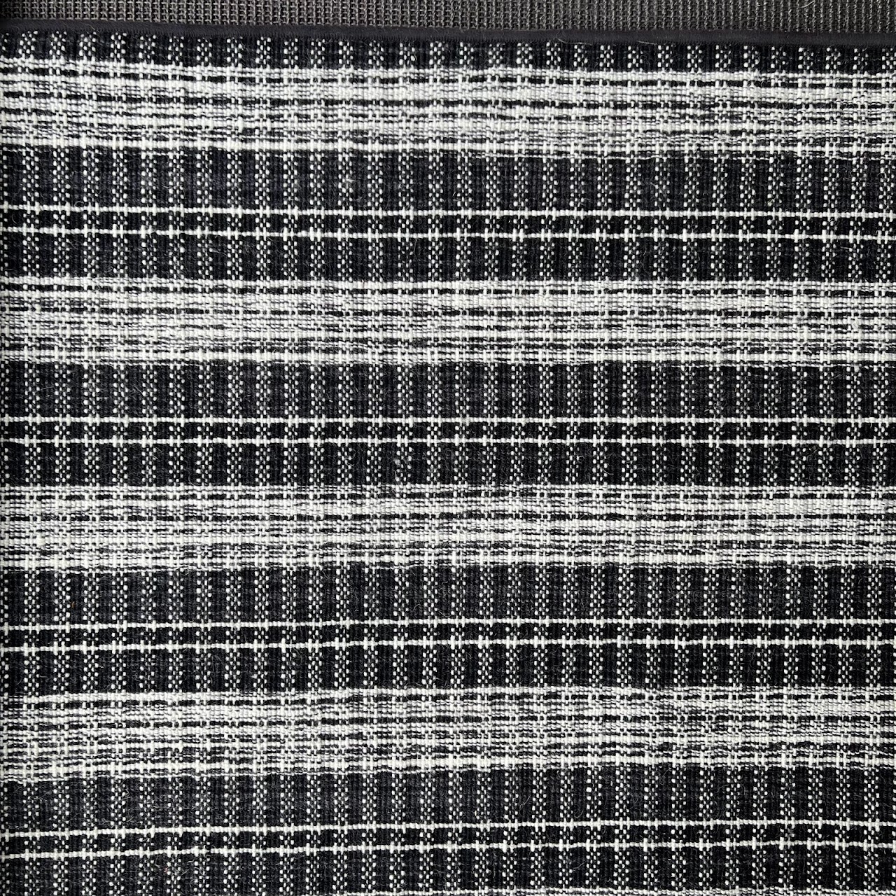 Contemporary Plaid Striped Wool Carpet