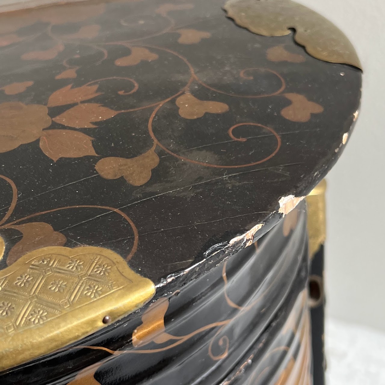 Antique Japanese Lacquered Hokkai Box