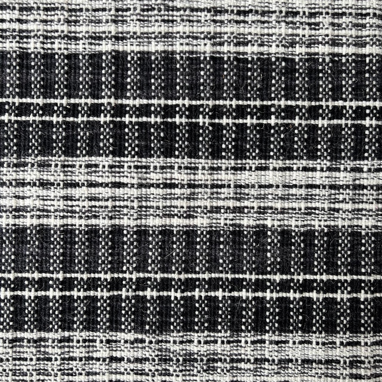 Contemporary Plaid Striped Wool Carpet