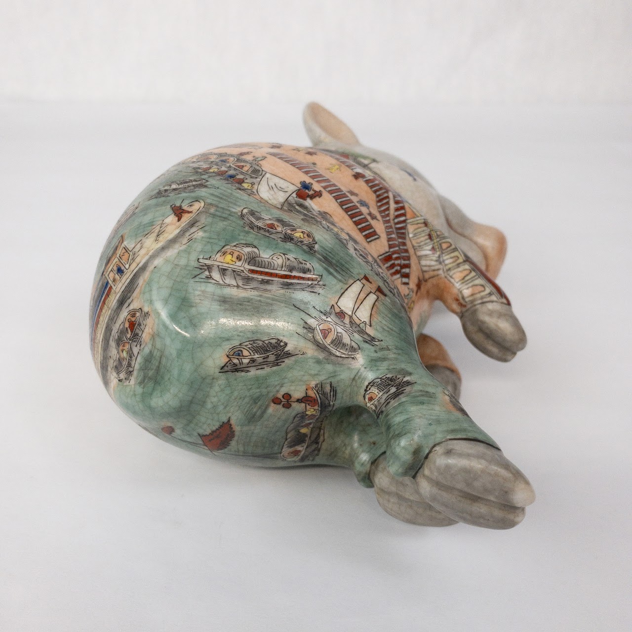 Chinese Vintage Lucky Sleeping Pig